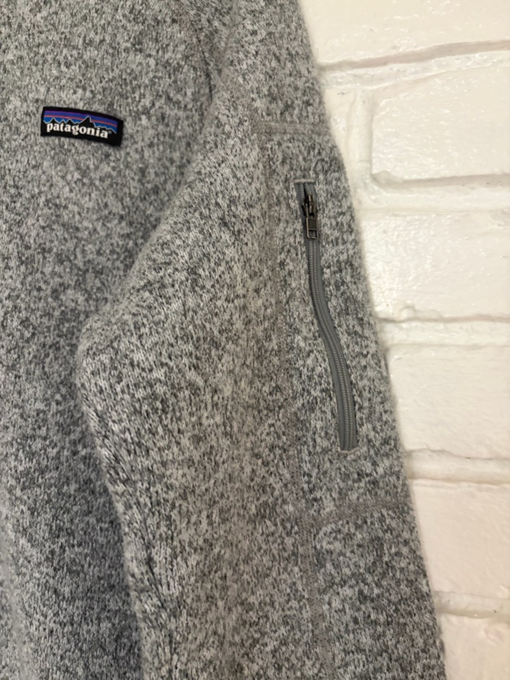 Women’s Patagonia better sweater size large gray pullover quarter zip - Picture 2 of 4